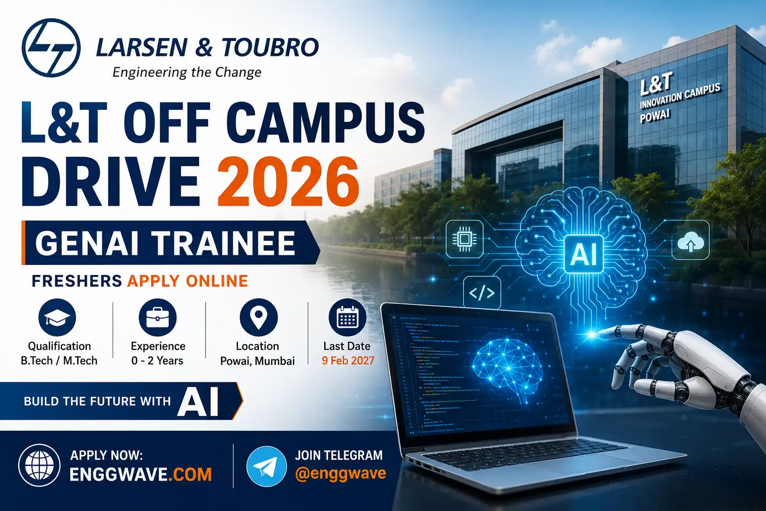L&T Off Campus Drive 2026 – GenAI Trainee Recruitment