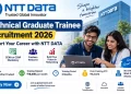 NTT DATA Off Campus Drive 2026 | Technical Graduate Trainee | ₹18,000 Stipend