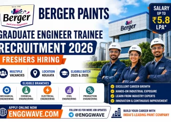 Berger Paints Graduate Engineer Trainee Recruitment 2026 for Mechanical Chemical Electrical Civil and Production Engineering Freshers