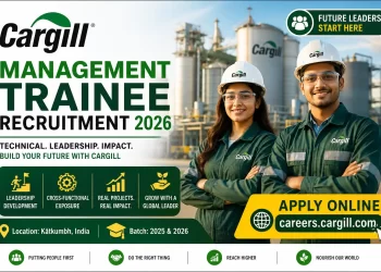Cargill Management Trainee Recruitment 2026 for Mechanical, Electrical and Chemical Engineering graduates