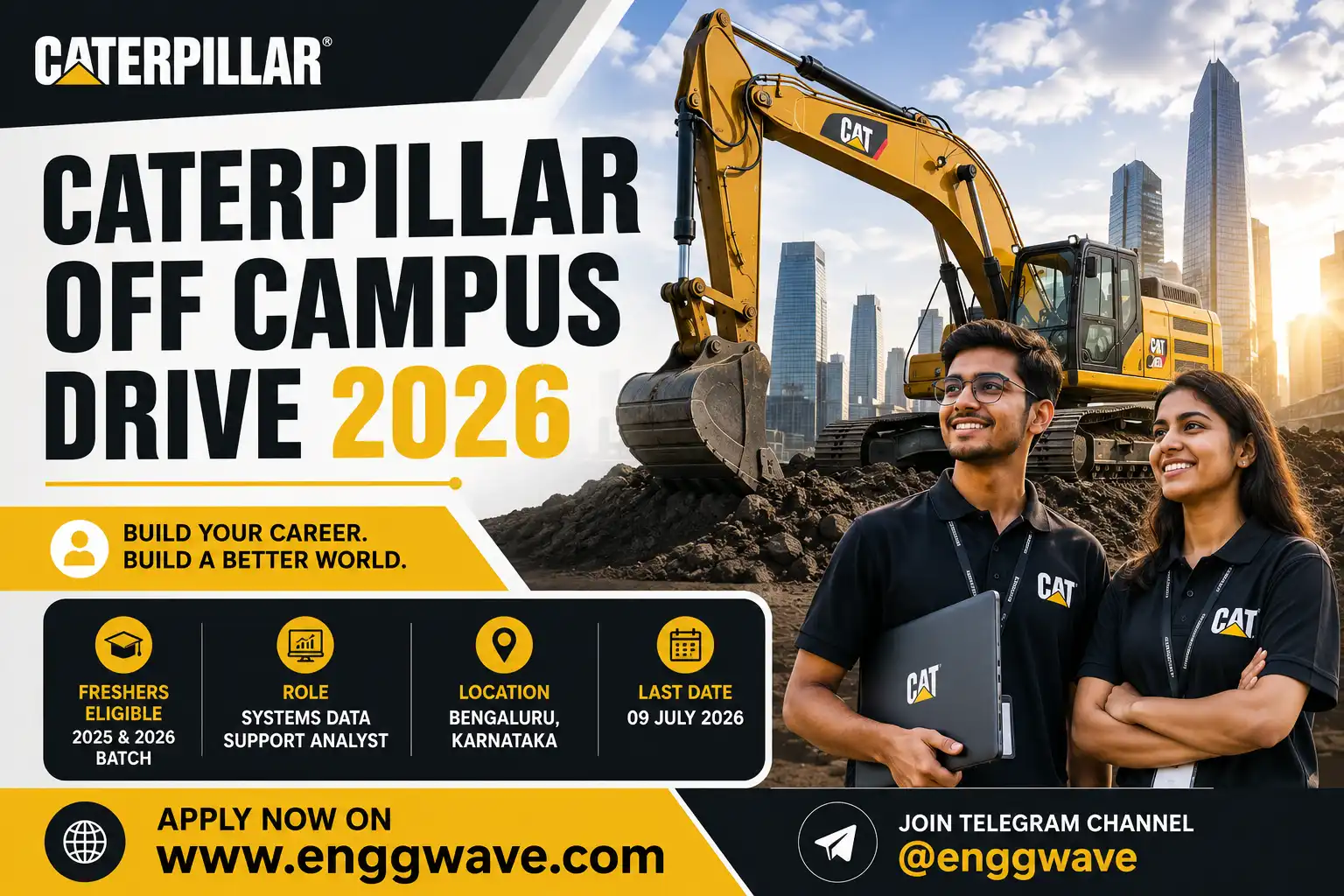 Caterpillar Off Campus Drive 2026 Systems Data Support Analyst Recruitment