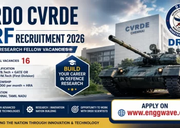 DRDO CVRDE JRF Recruitment 2026 Junior Research Fellow Notification