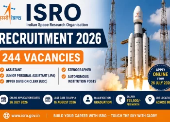 ISRO ICRB Recruitment 2026 notification for 244 Assistant Junior Personal Assistant UDC and Stenographer vacancies
