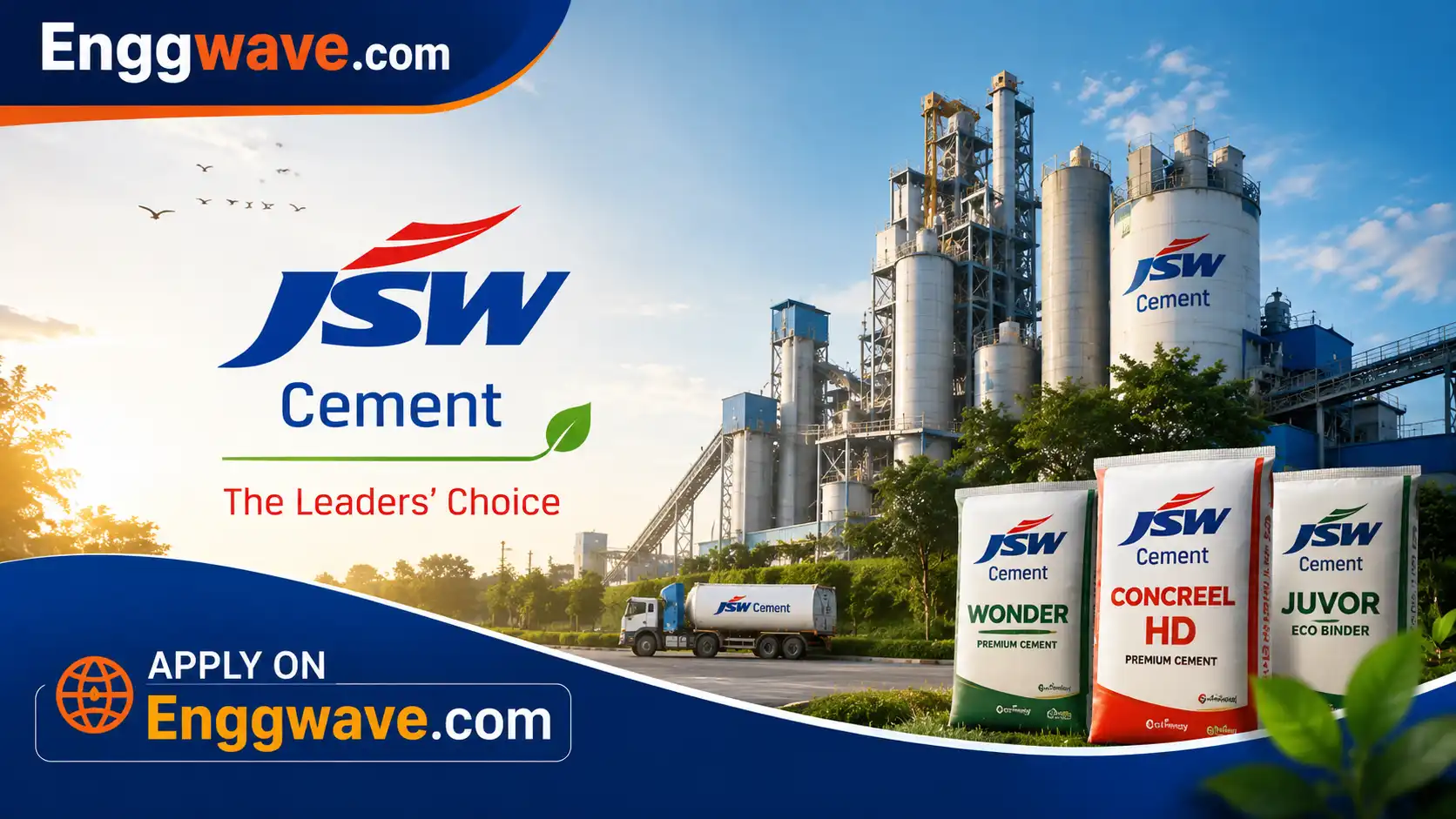 JSW Cement Recruitment 2026 Channel Sales Jobs for Civil Engineers