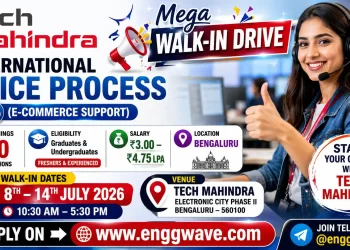 Tech Mahindra Walk-in Drive 2026 International Voice Process Recruitment