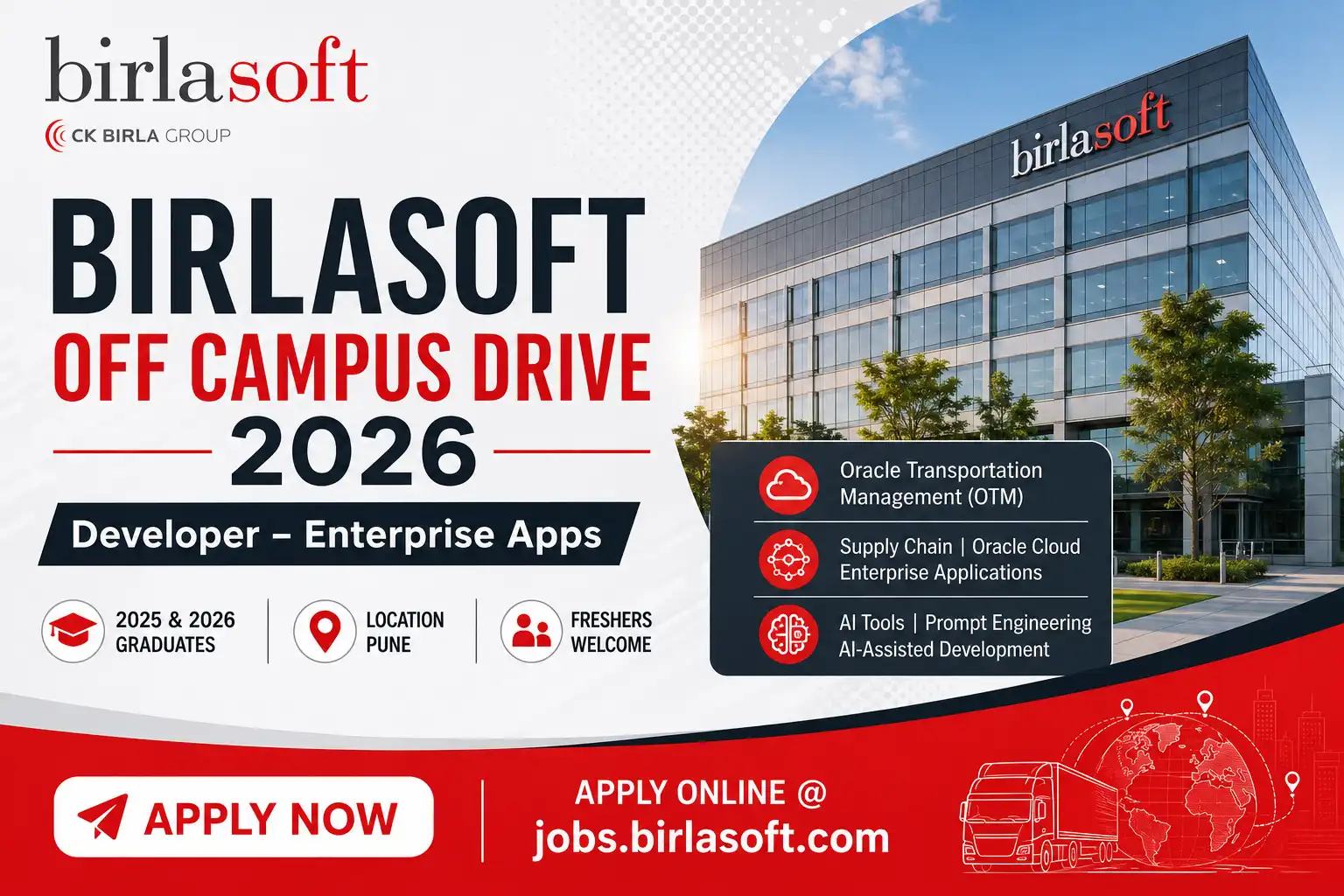 Birlasoft Off Campus Drive 2026 for 2025 and 2026 graduates