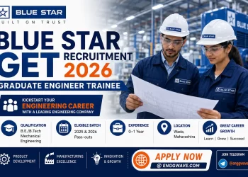 Blue Star GET Recruitment 2026 for Graduate Engineer Trainee Mechanical Engineering Freshers