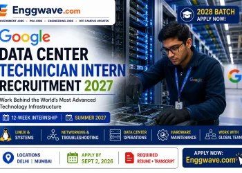 Google Data Center Technician Intern Recruitment 2027 for 2028 graduates in Delhi and Mumbai