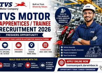 TVS Motor Apprentice Recruitment 2026 for freshers in Hosur